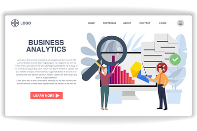 Business Analytics branding design graphic design illustration logo page ui web