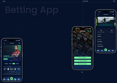 Betting App UI/UX design app design graphic design ui ux vector