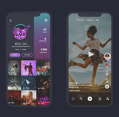 Dance App UI design ui