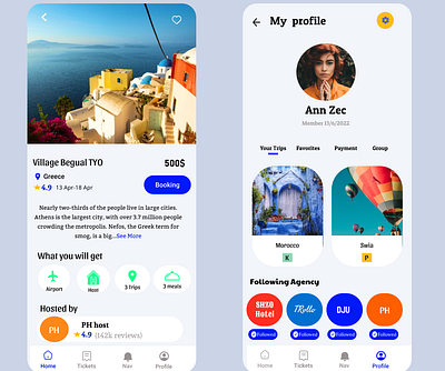 Travel Booking App app deign figma ui ux