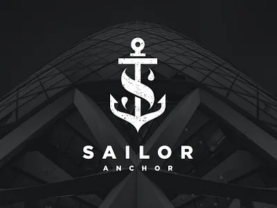 Anchor with Letter S Logo branding design graphic design illustration letter letter s logo logo design pirate s vector