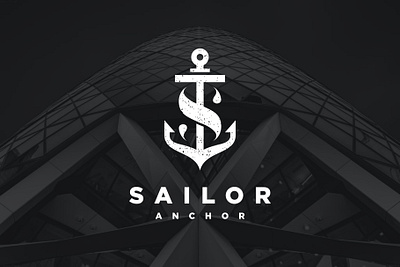 Anchor with Letter S Logo branding design graphic design illustration letter letter s logo logo design pirate s vector