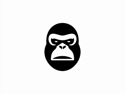 Minimalist Gorilla Logo animal ape branding character design geometric gorilla icon illustration logo mark mascot minimalist modern portrait simple sports vector wildlife zoo