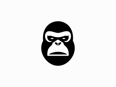 Minimalist Gorilla Logo animal ape branding character design geometric gorilla icon illustration logo mark mascot minimalist modern portrait simple sports vector wildlife zoo