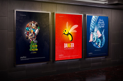 Creative Billboards #payllery branding design illustration typography ui