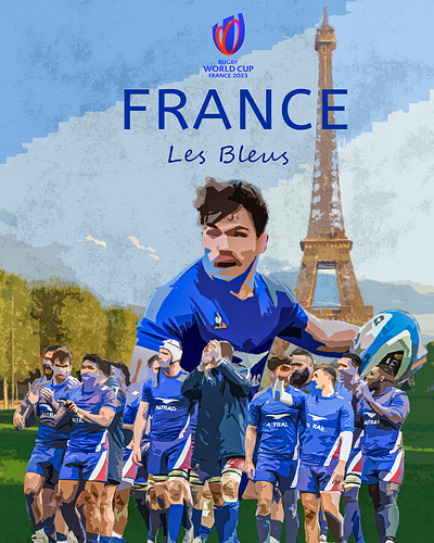 France National Rugby Team | Rugby World Cup 2023 athletes graphic design illustration sports sports edit