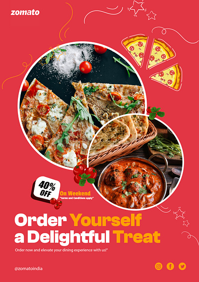 Zomato Poster graphic design motion graphics