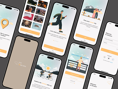 TRIP PLANNER | UKRAINE 🇺🇦 app branding design illustration planner travel trip ui ukraine ux