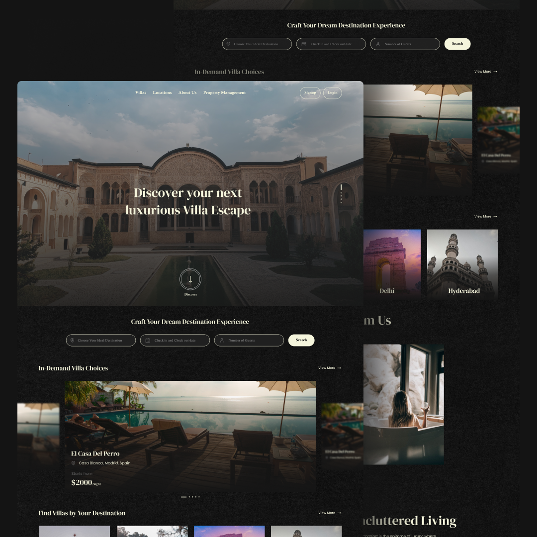 Luxury Villa Rental site by Atharva harne on Dribbble