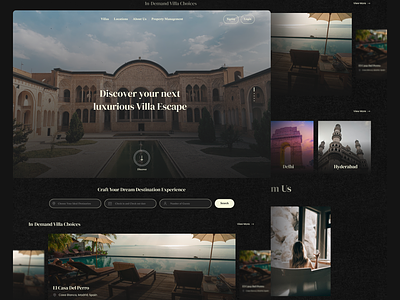 Luxury Villa Rental Website figma hotel booking ui design luxury luxury villa design luxury website rich design ui ui designs ux design