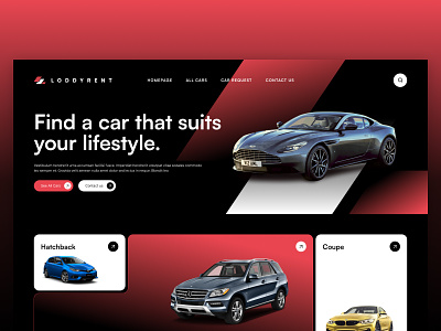 Car dealership web design concept ui webdesign website
