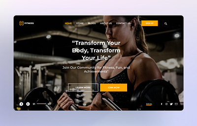 Fitness Gym Landing Page UI Concept color fitness gym landingpage typography ui ux website websitedesign