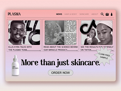 Daily UI #003 Day 3 - Landing Page branding daily ui dailyui dailyui003 dailyui3 design graphic design landing page skincare ui web ui