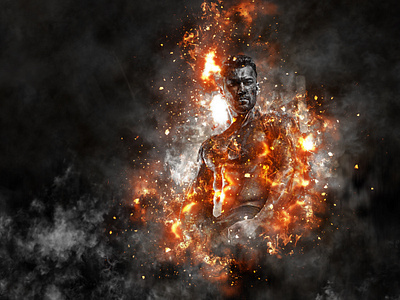 Fire Men design graphic design photo editing photoshop