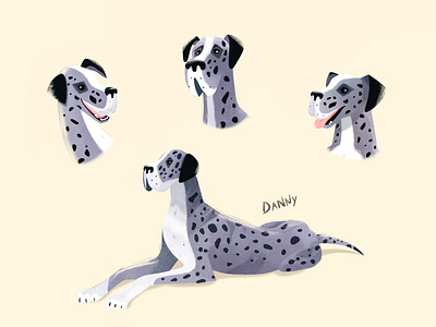 Leeds Castle - Danny's illustration animal sketch cartoon character design childrens book characters cute dog drawing cute dog illustrations digital painting dog dog cartoon dog characters doggy character design expressions fun dog characters great dane great dane illustration illustration kid illustration kids character designs pet portrait