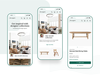 The Expert app ecommerce furniture landing page shopping website
