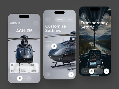 Airbus Configurator - Helicopter Customizer App aircraft airplane app automotive b2b configuration configurator crm customizer design flight fly jet mobile saas software ui ux vehicle web