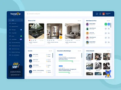 Homeowners Membership Community App community app course app events app members app real estate app ui design uiux app ux design volkoh web app workshop app