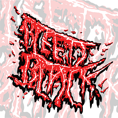 Bleed Black Logo band blood deathmetal gore horror illustrator logo metal music