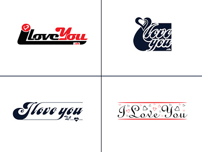 Logo Design (I Love You) branding design graphic design illustration logo typography vector