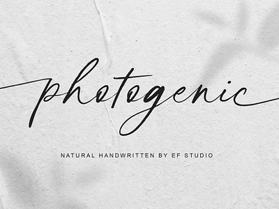 Photogenic | Natural Handwritten calligraphy font casual font casual script font handwriting handwriting font handwritten handwritten font modern font modern script script signature font typography