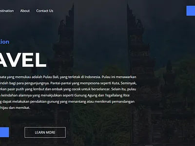 Website - Hero section Travel dan Tour app design mobile app ui ux website