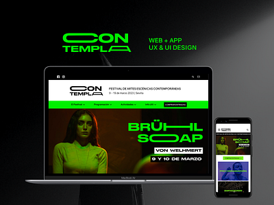 Contempla app app desing black design festival graphic design green ui ui design ux ux design web web desing