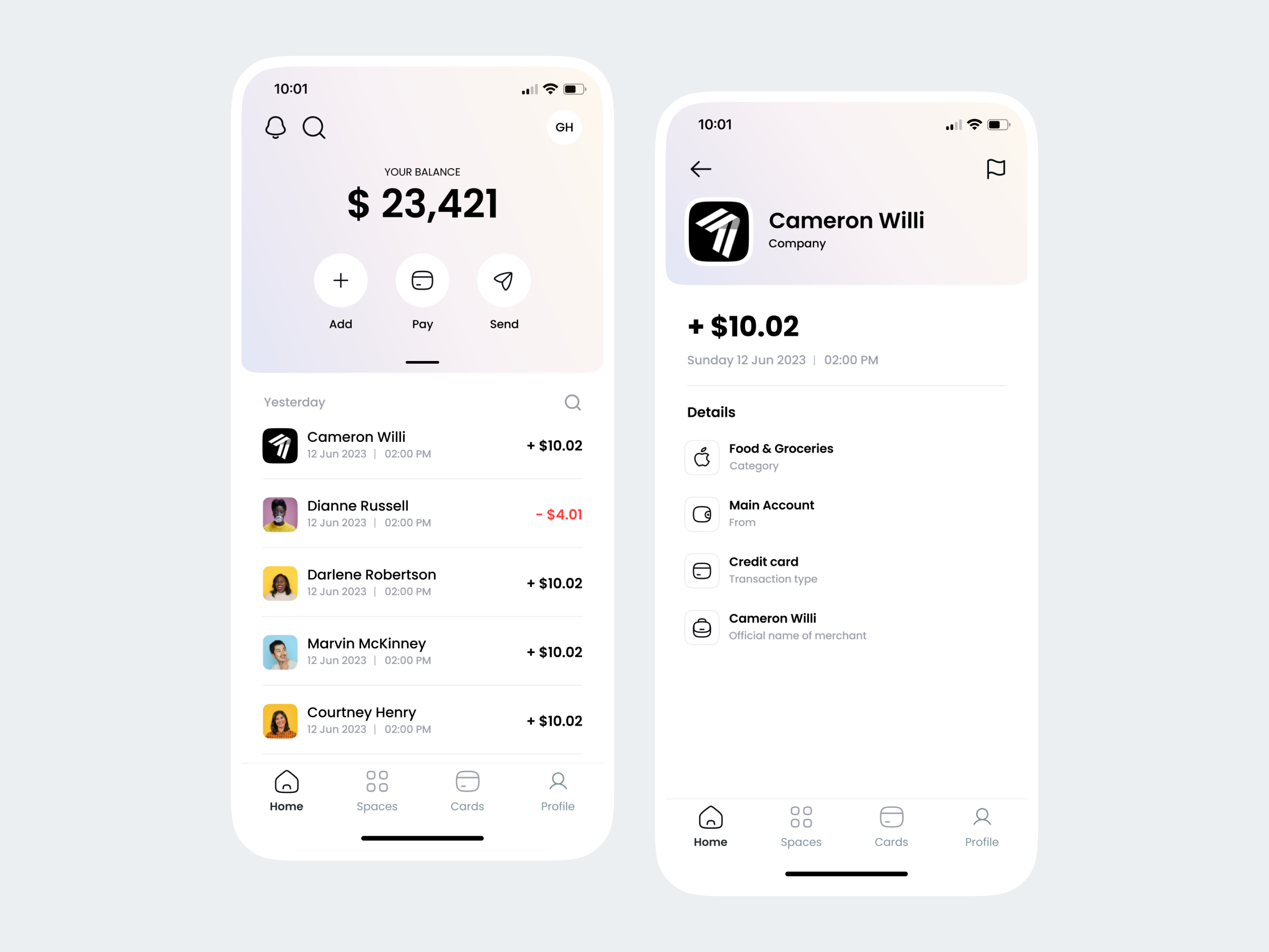 Example of Mobile UI/UX Design