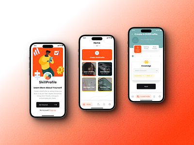 SkillProfile - Mobile App app branding graphic design ui user friendly ux