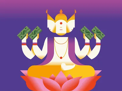 Children of the new India adobe illustrator best brahma corruption design draft dribbble flat god illustration illustrator indian minimal money palette shot values vector