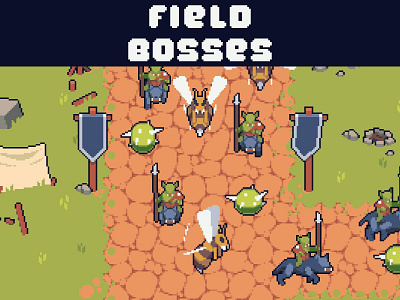 Top-Down Pixel Monster Sprites for Tower Defense 2d art asset assets character fantasy game game assets gamedev indie indie game monster pixel pixelart pixelated rpg sprites spritesheet top down topdown