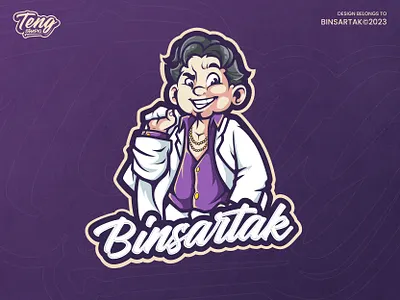 Binsartak - mascot character (custom project) branding business logo cartoon character cartoon logo esport food logo gamerlogo gaming illustration character mascot character sport logo toon twitchlogo youtube