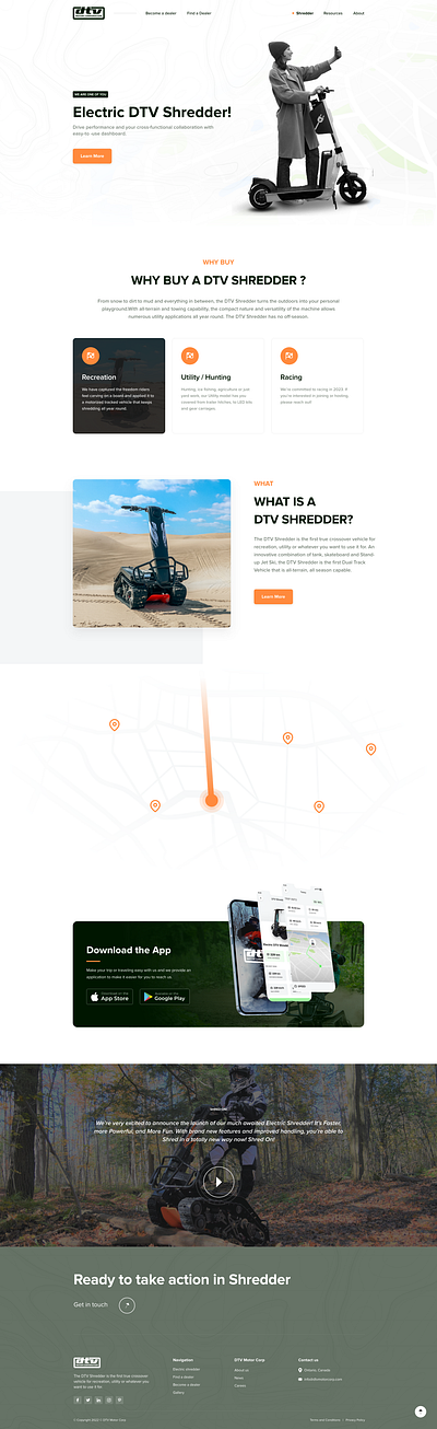 DTV Shredder | SPIN Concept | Electric animation branding easy to use electric future of electric inspirational latest concept lovable design market motion graphics riding shredder ui ux website design