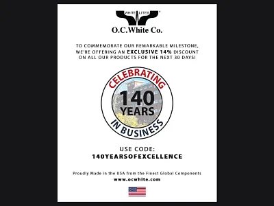 140 Celebration Discount Flyer advertising graphic design print design website