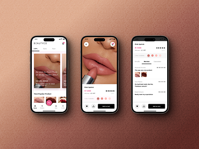 BEAUTYCO - E-Commerce App for Beauty Products beauty beautyproducts branding company design graphic design mobileapp ui us ux