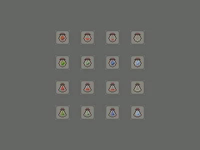 UI assets - potions assets bottles flasks pixel pixel art potions ui video games