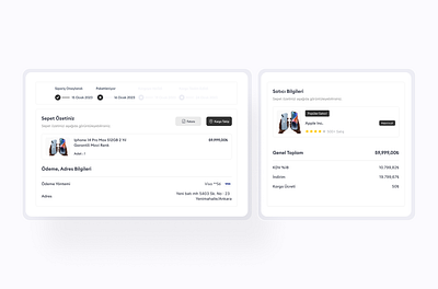 E-Commerce : Step Components 02 clean commerce component dashboard e commerce landing page order section product product design product section saas shop component ui ux