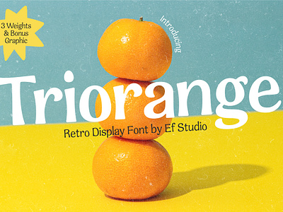 Triorange | Retro Display Font bold display branding branding font display font logo font retro display font retro font variable font weight font