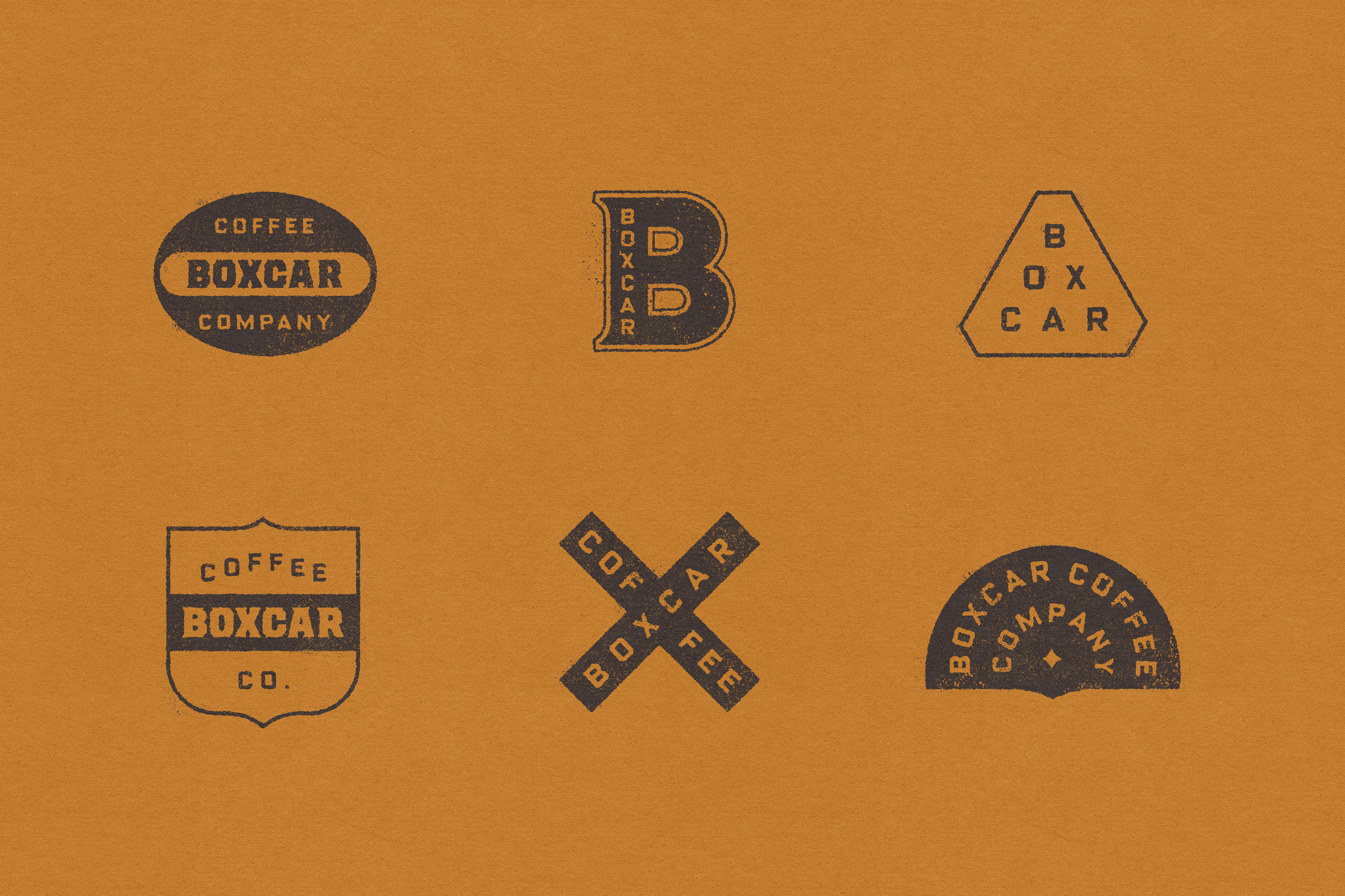 Boxcar Badge badge boxcar coffee lettering letterpress print train