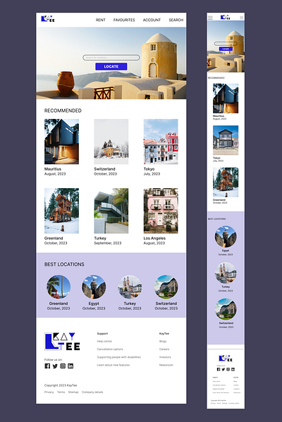 Travel website ui responsive design design responsive ui ux visual design website