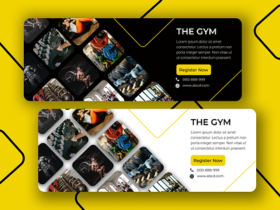 Gym Banner Design banner bannerdesign branding graphic design gym ui