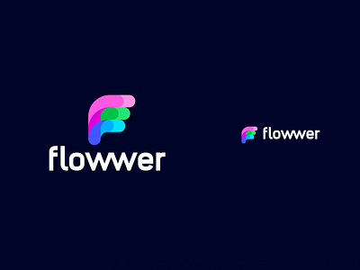 Flowwer brand branding design f flow flowwer font identity illustration it letter logo logotype monogram
