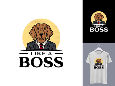 LIKE A BOSS character design graphic design illustration logo mascot vector