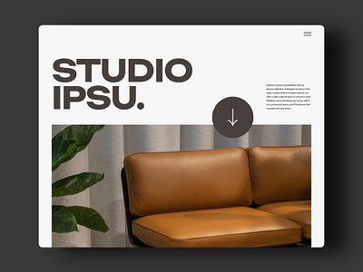 Studio Ipsu - Fictional Online Shop Concept branding design desktop figma furniture graphic design landingpage online shop online store sketch typography ui ux web design website