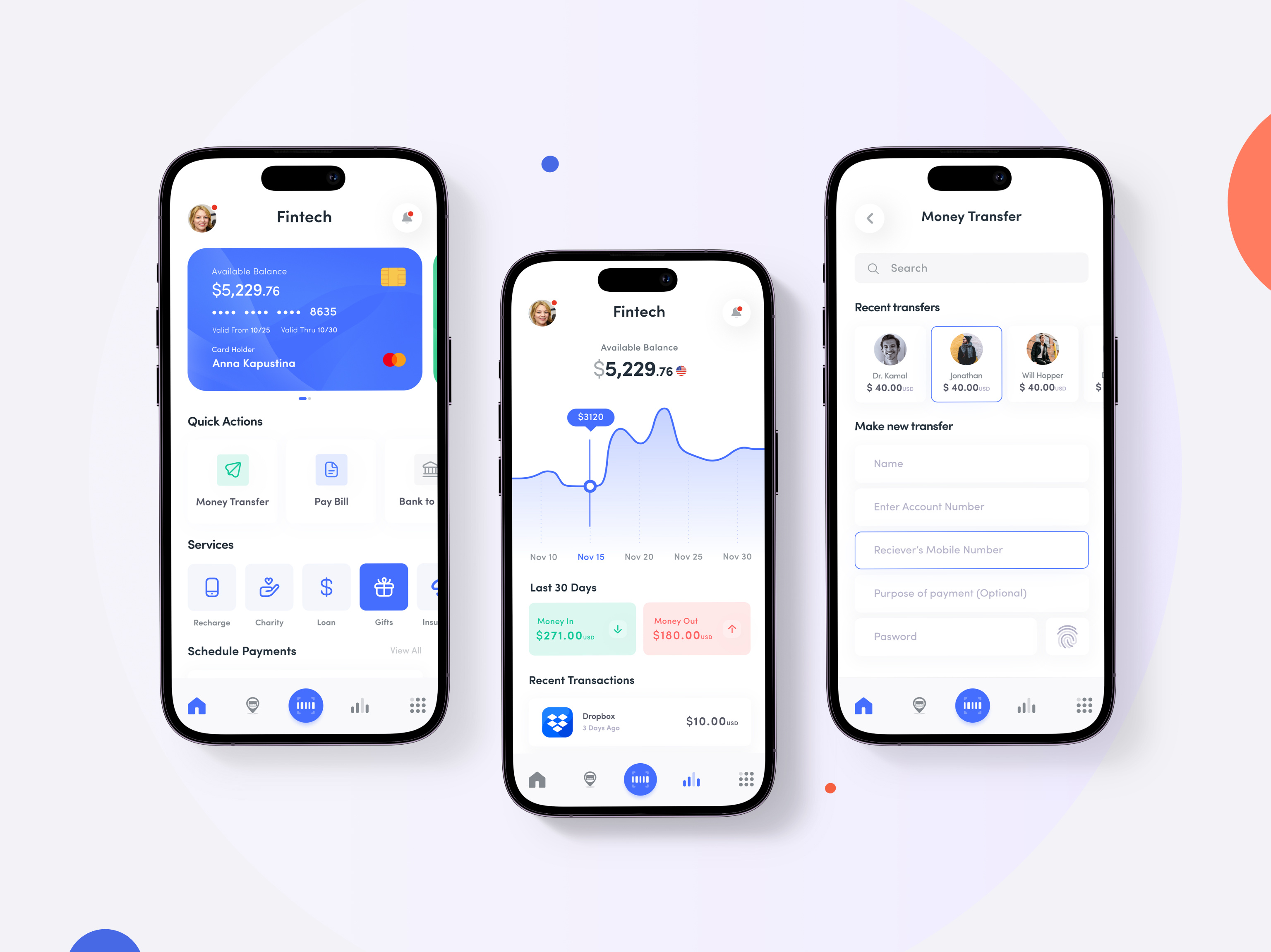 Example of Fintech Mobile App Design