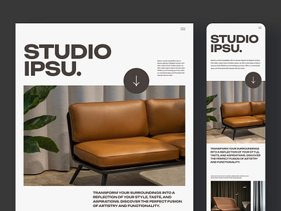 Studio Ipsu - Fictional Online Shop Concept branding design desktop figma graphic design landingpage mobile online shop online store responsive sketch typography ui ux web design website