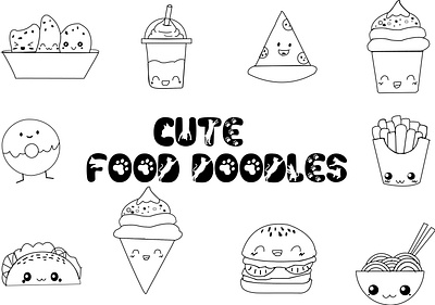 FOOD DOODLES banner design graphic design illustration logo photoshop vector