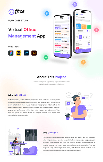 Virtual Office Management App (UIUX Case Study) adroid app brand identity case study home office ios app mobile app office mobile app ui mobile app ui design mobile application design mobile uiux office app office management office management app online office online office management saas uiux uiux case study virtual office