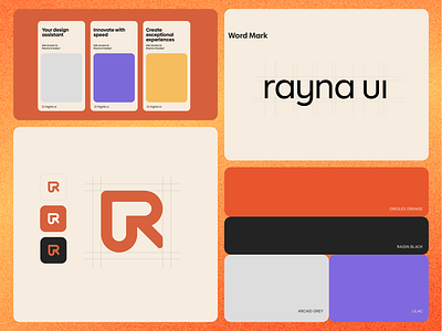 Rayna UI - Branding logo brand identity brand presentation branding component component library dashboard dashboard ui design design system figma figma design system graphic design identity illustration logo logo identity logo mockup logomark ui vector