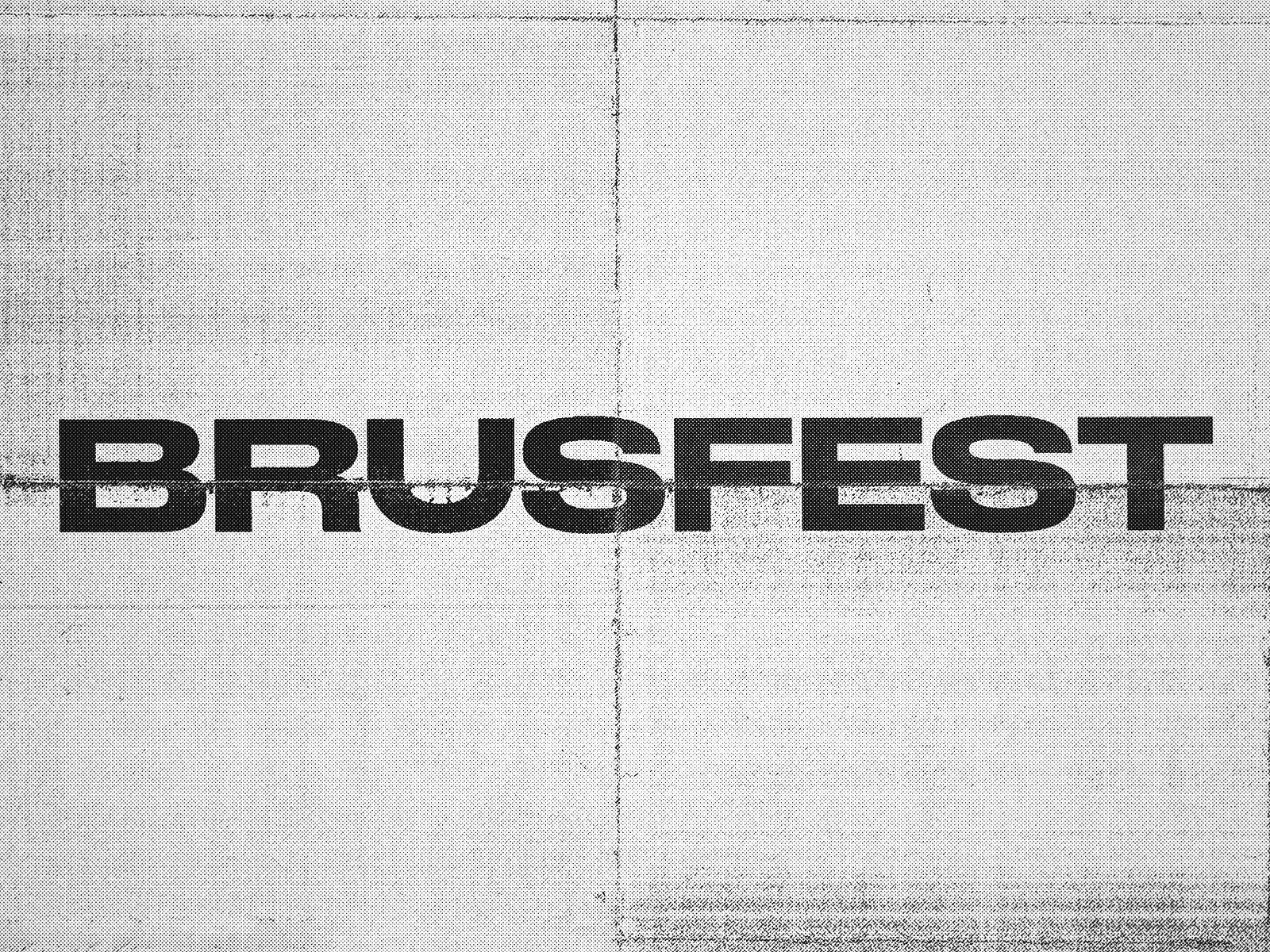 Brusfest logotype brand identity branding custom font logo logotype print type design typeface